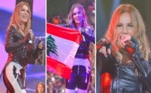 نيكول سابا تشعل الأجواء في مصر وترفع العلم اللبناني